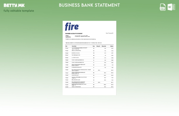 модерен стил Fire Financial Services Limited Изјава за претпријатие Шаблон за фо